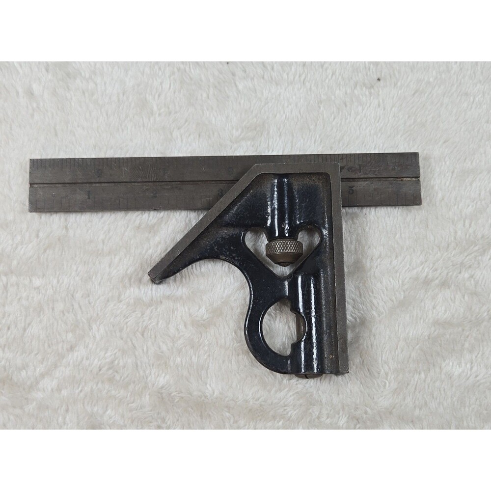 Vintage Tool 6” Combination Square Level, Antique